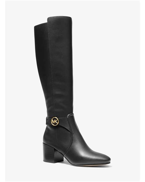 michael kors carmen heeled bootie|Carmen Leather Riding Boot .